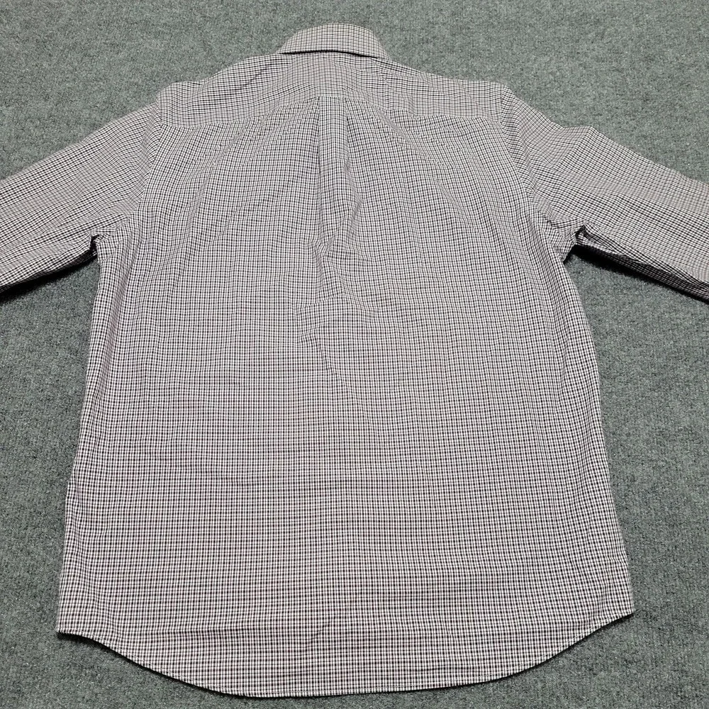 Eddie Bauer Shirt Mens Small Wrinkle Resistant Button Down Blue Red Plaid Cotton - Picture 3 of 9